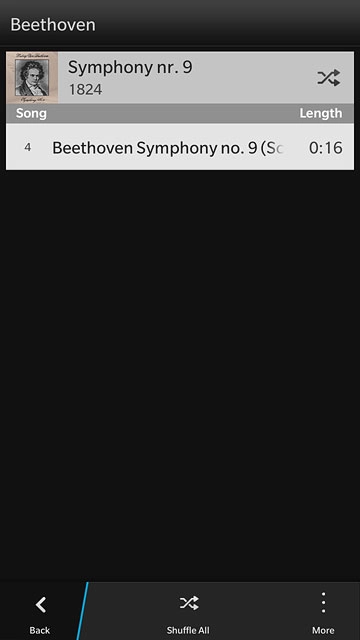 Press the required audio file.