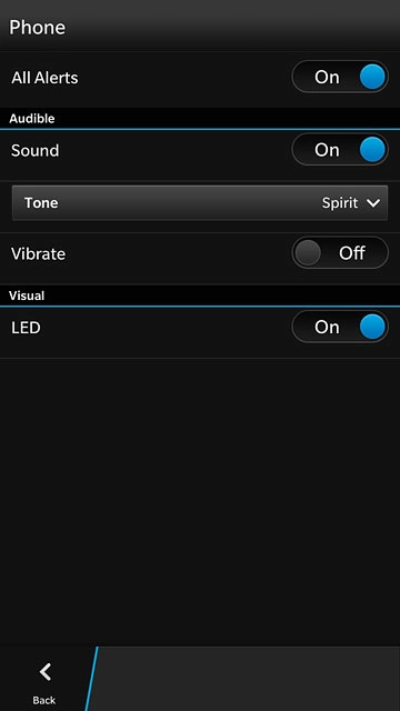 Press the indicator next to 