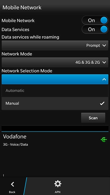 Press Automatic.Wait while your phone finds the network.