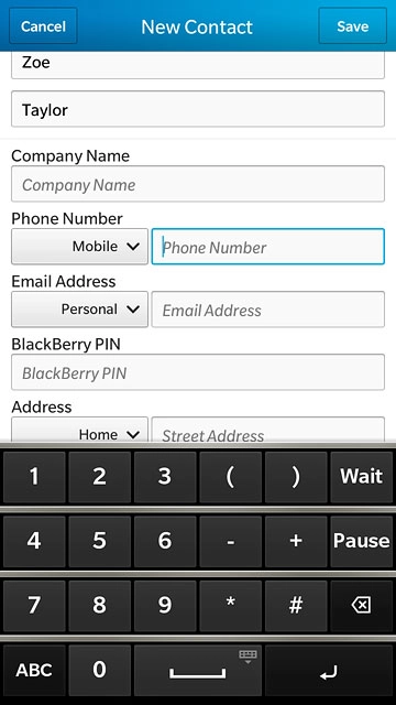 Press Phone Number and key in the required phone number.