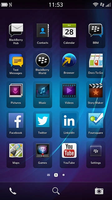 Slide your finger left across the display to open the main menu.Press Contacts.
