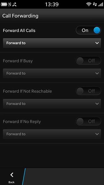 Press the drop down list below the divert type.