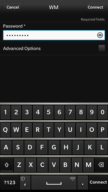 Follow the instructions on the display to key in security settings, if required, and press Connect.