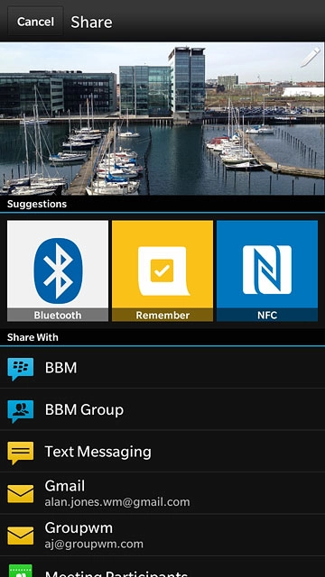 Press Bluetooth.Your phone now searches for devices and after a moment, a list of Bluetooth devices within range is displayed.