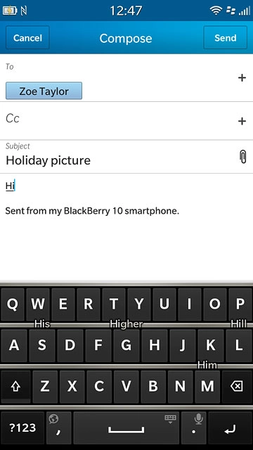 Press the attachment icon.