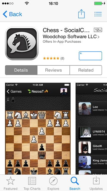 To buy an app:Press the price.