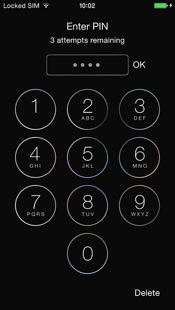 Key in your PIN and press OK.If your phone rejects the SIM:Contact the distributor or service provider where you bought your phone.