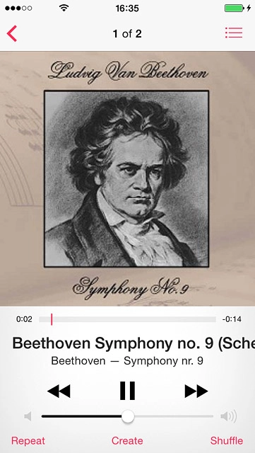 To fast forward or rewind the current audio file:Press and drag the time indicator right or left.