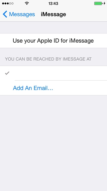 If you've not yet logged on with your Apple ID:Press Use your Apple ID for iMessage.