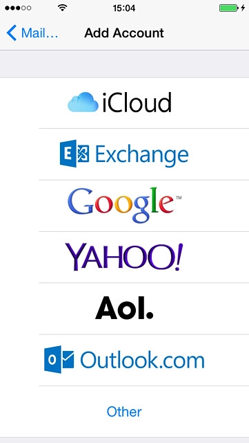 Press the required provider or Other.