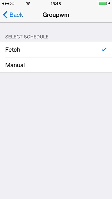 Press Fetch or Manual.