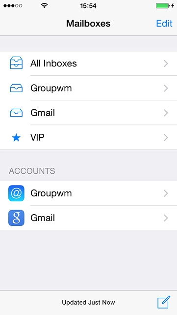 Press the required email account below 