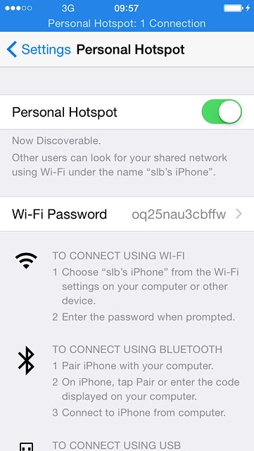 Press the indicator next to