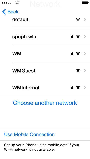 To activate your phone using the mobile network:Press Use Mobile Connection.
