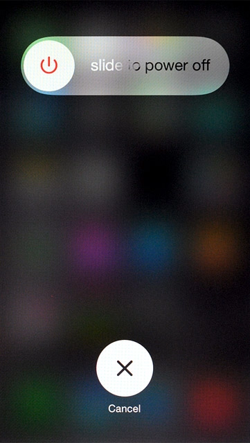 Drag the power off icon right to turn off your phone.