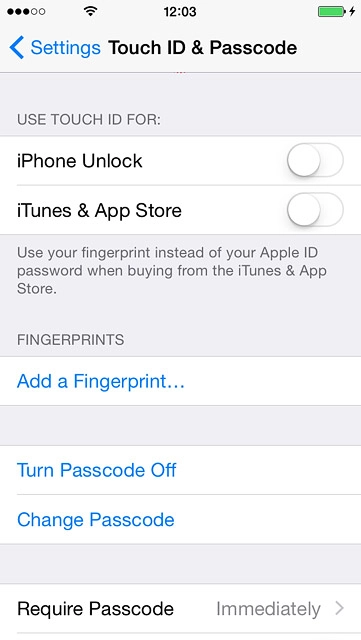 Key in a phone lock code of your own choice.Key in the same phone lock code again.Press Require Passcode.