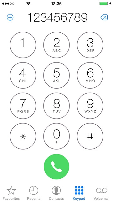 Key in the required number and press the call icon.