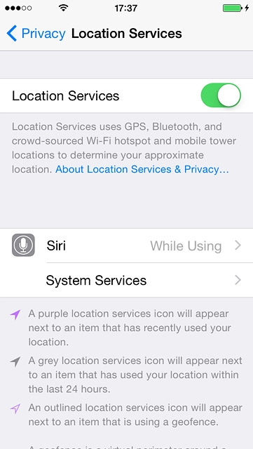 Press the required application.