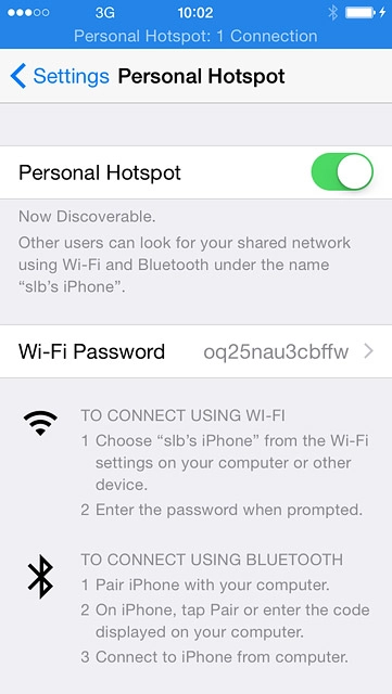 Press Wi-Fi Password.