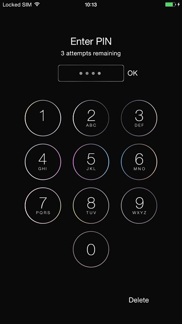 Key in your PIN and press OK.If your phone rejects the SIM:Contact the distributor or service provider where you bought your phone.