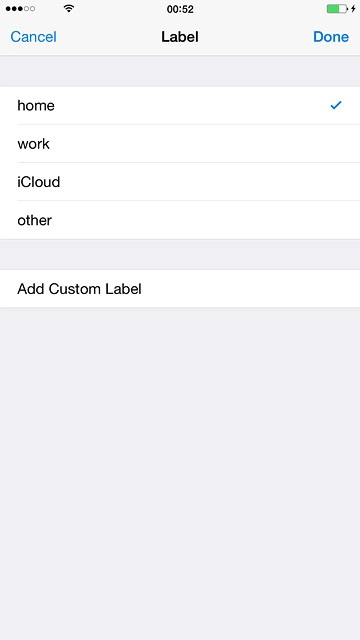 Press the required email type or Add Custom Label.