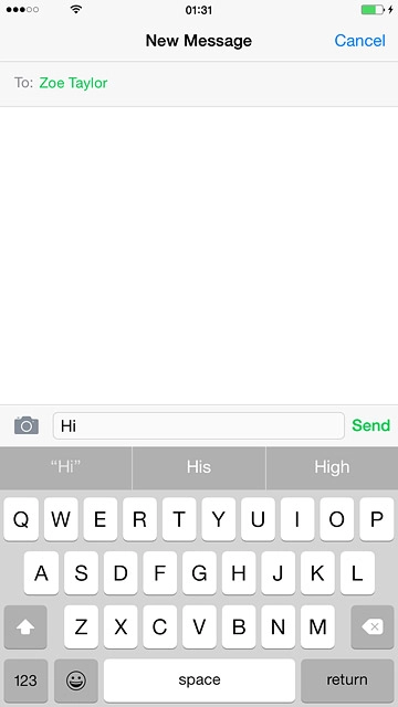Press the camera icon.