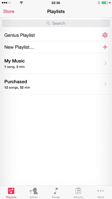 Press the required category at the bottom of the display.Go to the required audio file or playlist.