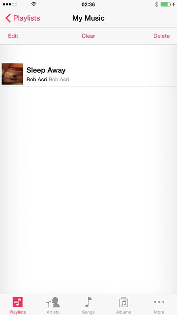 Press the required audio file.