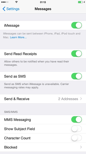 Press Send & Receive.