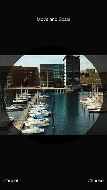 Drag the circle to the required position to select the required section.