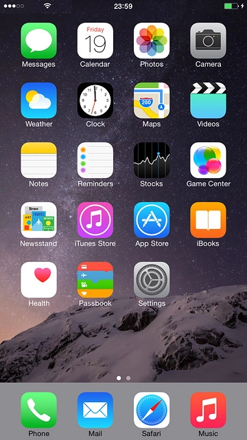 Press and drag the status bar at the top of the display downwards.