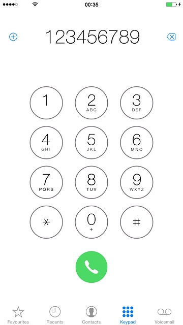 Key in the required number and press the call icon.