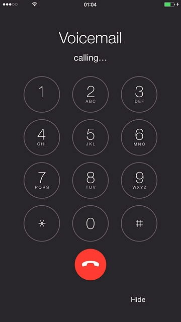 Press the end call icon to end the call.