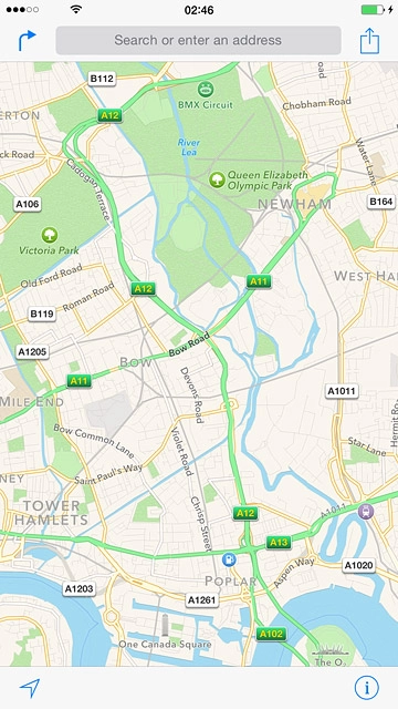 Press Search or enter an address.