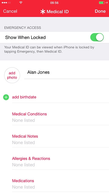 Press the required information and follow the instructions on the display to add the information.
