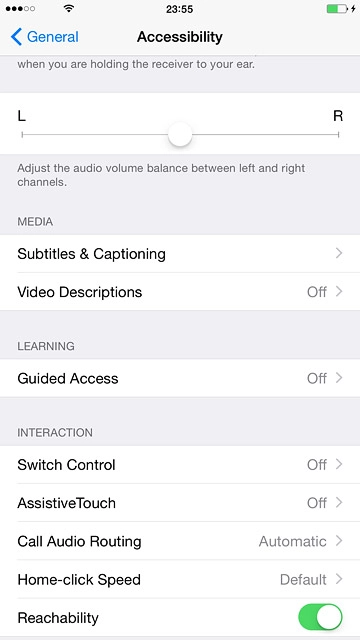Press the indicator next to 