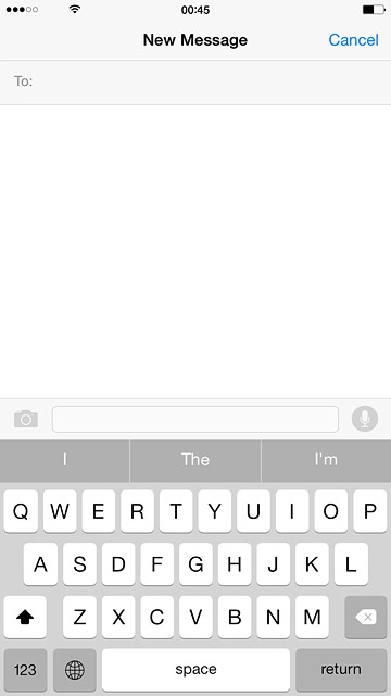 Press the writing language icon until the required language has been selected.