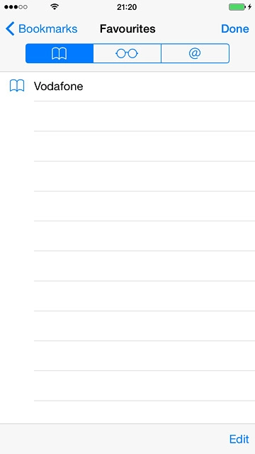 Press the required bookmark.