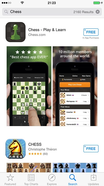 Press the required app.