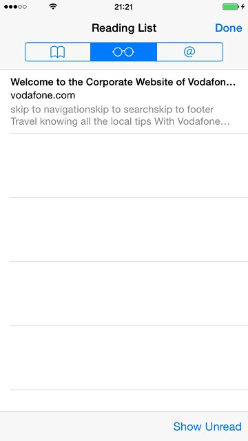 Press the required list.