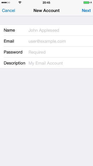 Press Description and key in the required name.