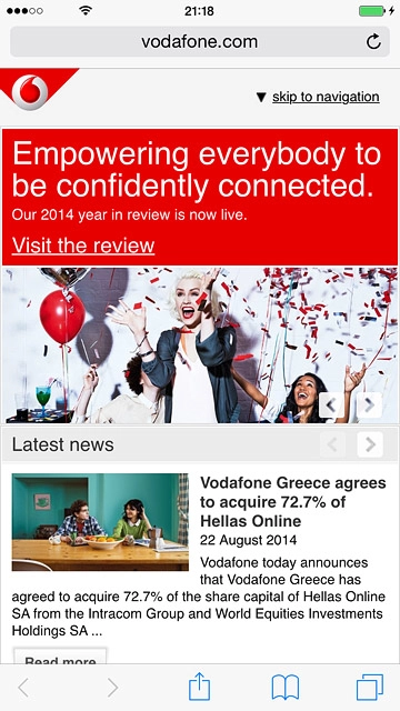 Press the menu icon.