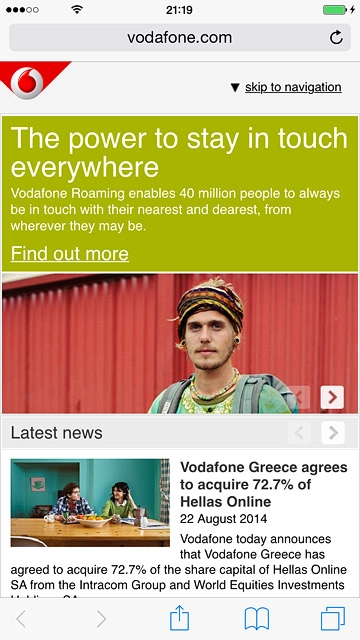 Press the bookmarks icon.