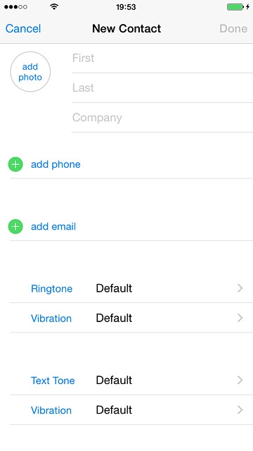 Press First and key in the required first name.