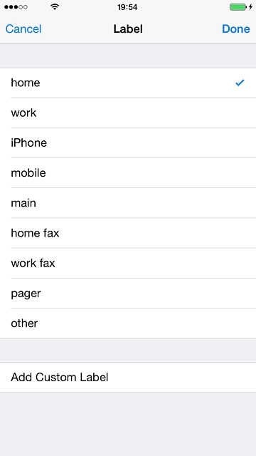 If you select Add Custom Label: