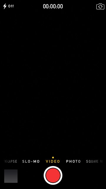 Press the video light icon.