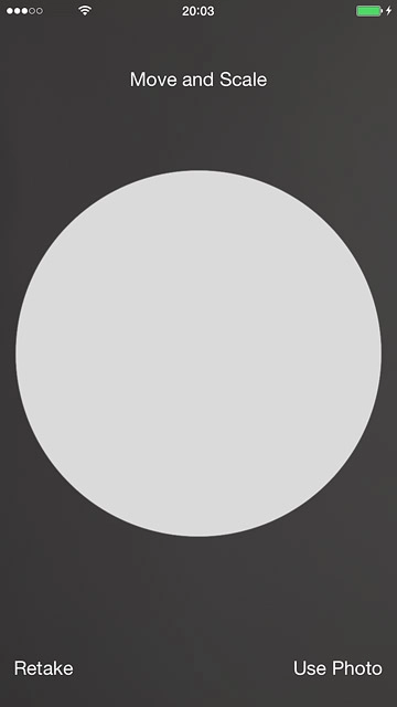 Drag the circle to the required position to select the required section.