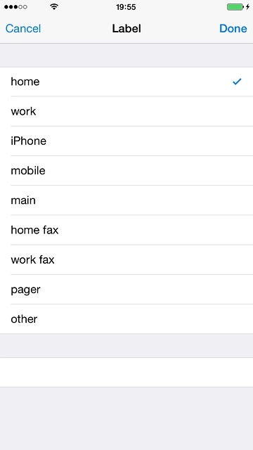 Key in the required text and press Done.