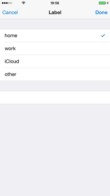 Key in the required text and press Done.