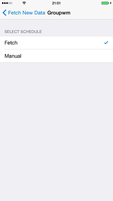 Press Fetch or Manual.